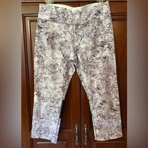 Calvin Klein Maroon and White Performance Leggings